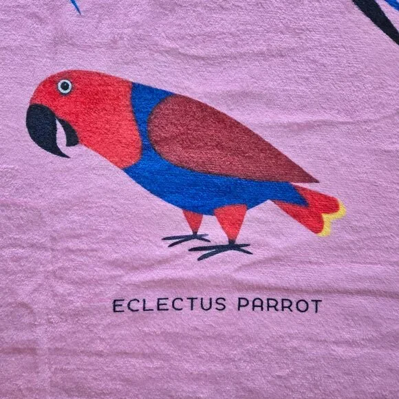 Plush Fleece Throw Cartoon Parrots Bird - Picture 2 of 8